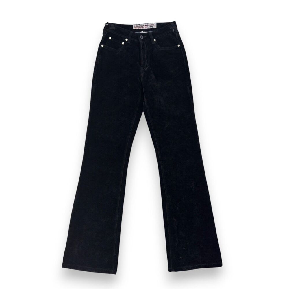 Parasuco Womens Black Corduroy Stretch Pants Size 26x33 Style 8121ELP NWT